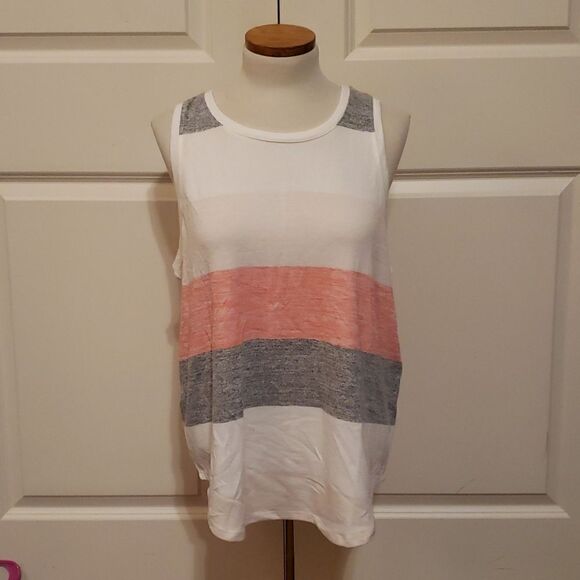 Market & Spruce Rex High Neck Knit Tank Top Off-White Size XL NWT - Picture 1 of 4